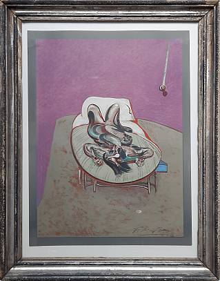 Personage Couché  Lithografie 