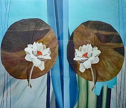 Lotus  Öl auf Leinwand 