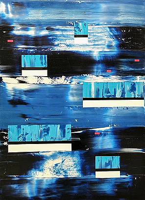 Blue Space  Öl auf Holz 