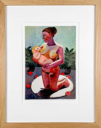 Mutter und Kind  Acry u. Gouache auf Papier 