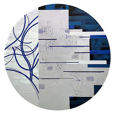 Rot Rondo Nr. 2,  Acryl auf Holz 